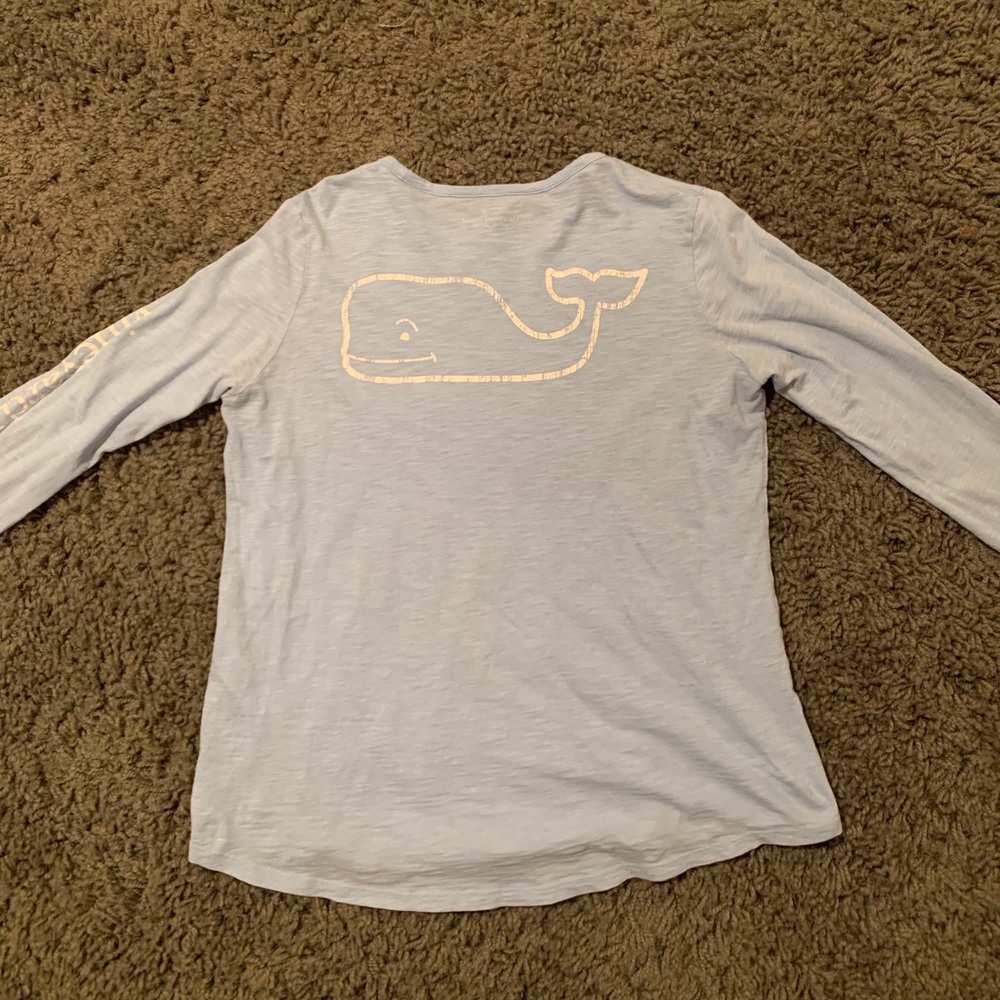 light blue vineyard vines long sleeve t shirt
